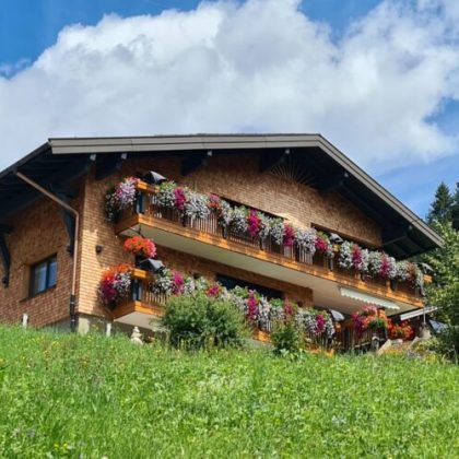 Haus Ansicht mit blumen-d1454918